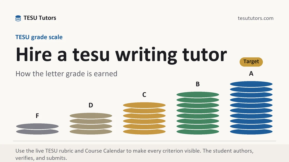 Hire a tesu writing tutor at TESU, the grading standard every deliverable is built to, from TESU Tutors